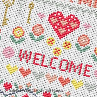 Hello Kitty at the school cross stitch pattern - free cross stitch patterns  simple unique alphabets baby