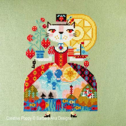 Mini Cosy Cats, cross stitch pattern, by Riverdrift House