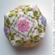 <b>Meadow flowers Biscornu</b><br>cross stitch pattern<br>by <b>Marie-Anne Réthoret-Mélin</b>