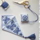 <b>Colors I love Deep Blue Scissor case</b><br>cross stitch pattern<br>by <b>Marie-Anne Réthoret-Mélin</b>