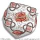 <b>Rose sepia Biscornu (wedding ring cushion)</b><br>cross stitch pattern<br>by <b>Faby Reilly Designs</b>