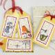 <b>Christmas Gift tags (Red robin and snowman - series 2)</b><br>cross stitch pattern<br>by <b>Faby Reilly Designs</b>