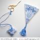 <b>Blue dove scissor set</b><br>cross stitch pattern<br>by <b>Marie-Anne Réthoret-Mélin</b>