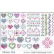 <b>Hearts & Flowers motifs</b><br>cross stitch pattern<br>by <b>Maria Diaz</b>