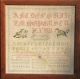 <b>Antique sampler: C. Mathy 1878</b><br>Reproduction sampler<br>charted by <b>Muriel Berceville</b>