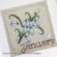 <b>Anthea - January - Snowdrops</b><br>cross stitch pattern<br>by <b>Faby Reilly Designs</b>