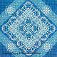 <b>Traces of Lace - Bursts of Blue</b><br>cross stitch pattern<br>by <b>Gracewood Stitches</b>