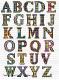<b>Alphabet Illuminated initials</b><br>cross stitch pattern<br>by <b>Lesley Teare Designs</b>