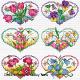 <b>Floral Hearts</b><br>cross stitch pattern<br>by <b>Lesley Teare Designs</b>