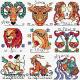<b>Zodiac Signs</b><br>cross stitch pattern<br>by <b>Lesley Teare Designs</b>