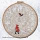 <b>Red Robin and Snow Wreath</b><br>cross stitch pattern<br>by <b>Perrette Samouiloff</b>